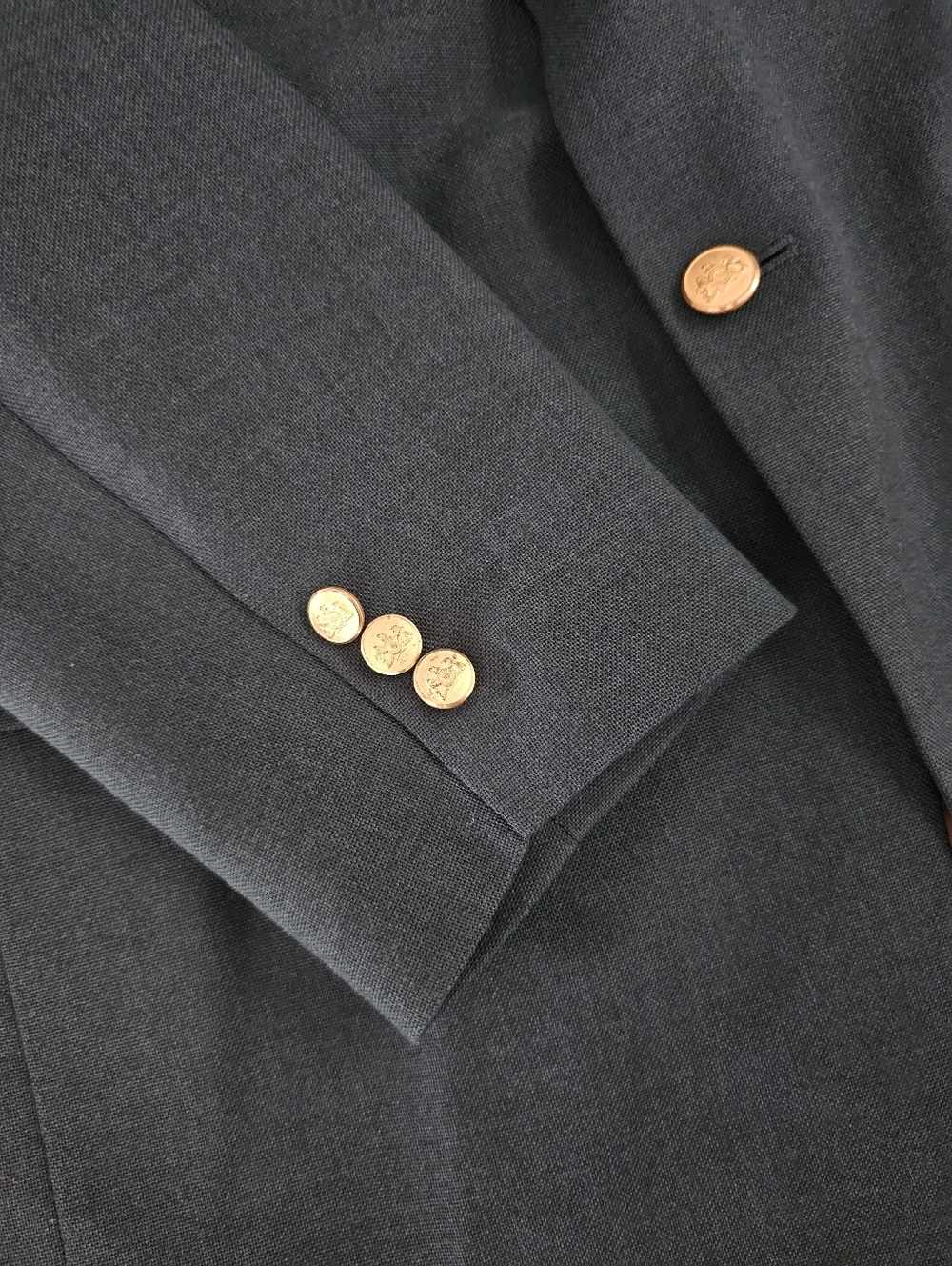 Stafford Green Blazer Gold Button 42S Vintage Wool Sport Coat Preppy Golf Inspo - Picture 8 of 16